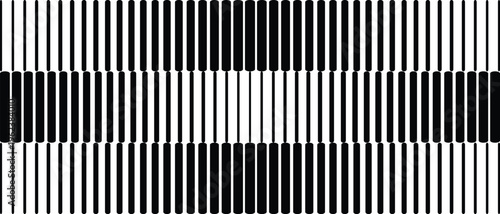 Horizontal vector halftone uneven background. Particles fading grid black and white. Gradient transition grid. Abstract technological smooth transition.