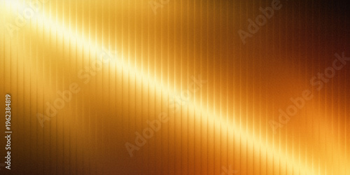 A vibrant golden light shines brightly on a textured surface with vertical lines