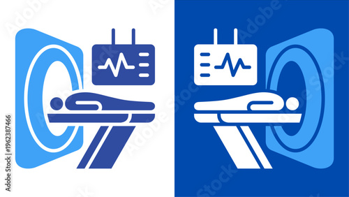MRI and CT Scan Medical Imaging Icon Set for Healthcare Diagnostics