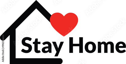 stay home safe and healthy poster design