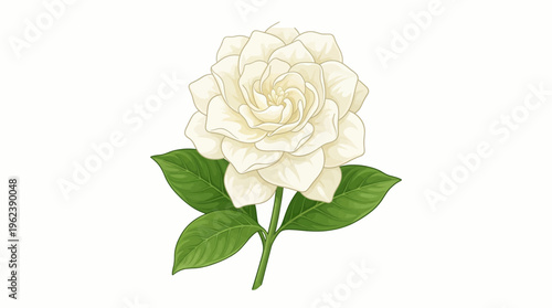 gardenia flower on white background