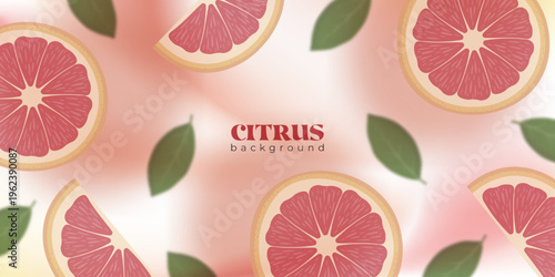 A citrus background with grapefruits