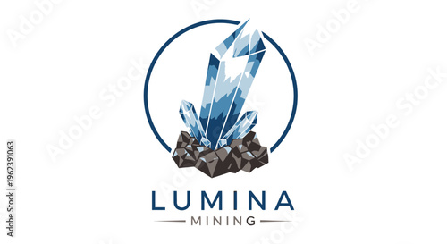 Crystal Formation in Rock, Geological Specimen, Mineral Deposit Illustration