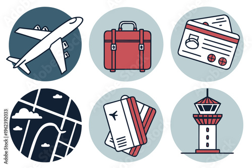 Travel and transportation icons