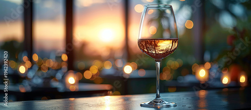 Wallpaper Mural Wine glass at sunset. Torontodigital.ca