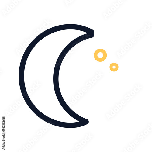 Minimal sleep moon icon SVG with modern outline symbol