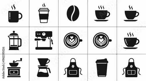 Coffee Icons - A Comprehensive Collection of Coffee-Related Symbols.