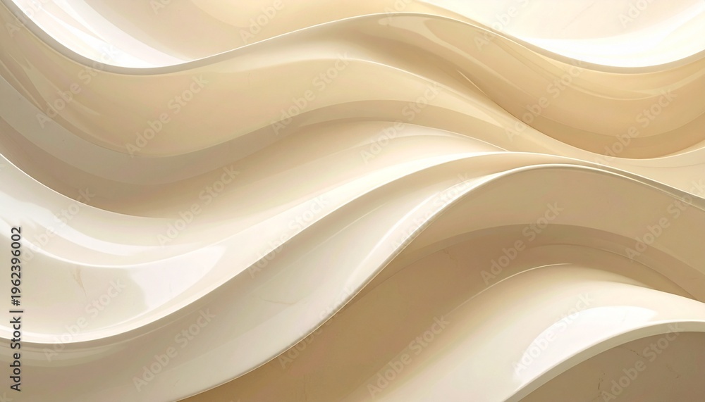 Obraz premium Abstract Beige Waves Background - Smooth, Elegant, and Modern Design.