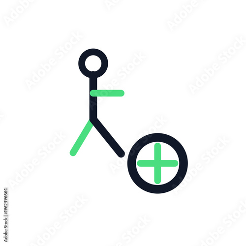 Minimal mobility route icon SVG with modern outline symbol