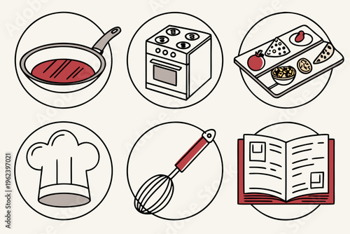 Cooking essentials icons