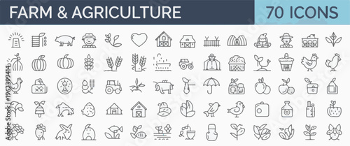 Farm and Agriculture Icons Set farming