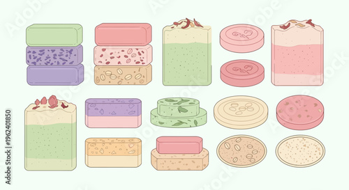 Assorted cakes and cookies are displayed on a table indoors.