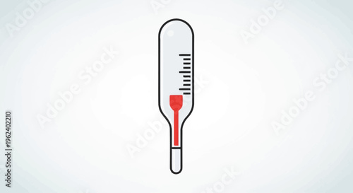 An illustration depicts a thermometer showing temperature with red mercury column