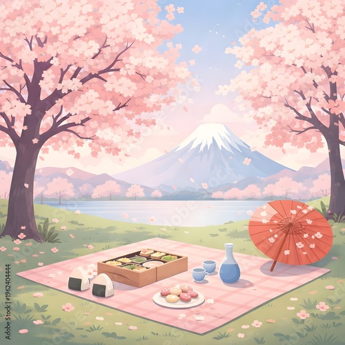 Hanami Sakura Festival Background Japan