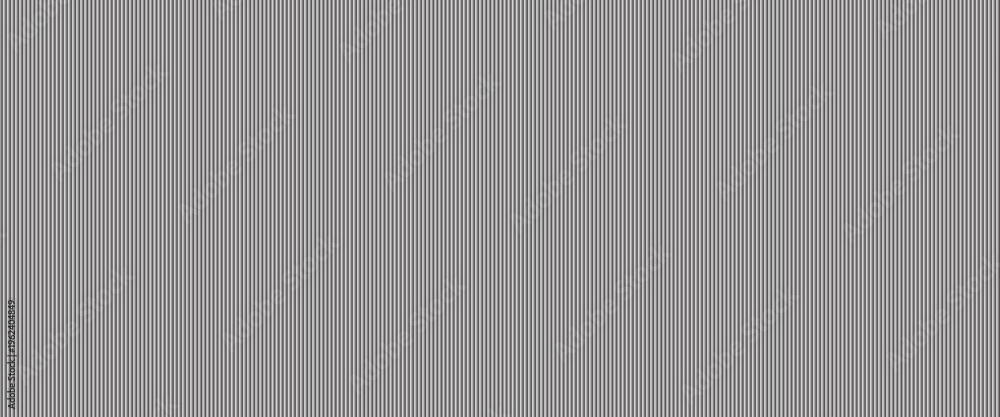 Fototapeta premium Narrow black-white vertical lines. Symmetric geometric ornament. Striped seamless pattern, abstract wallpaper. Digital paper for textile print, page fill. Vector