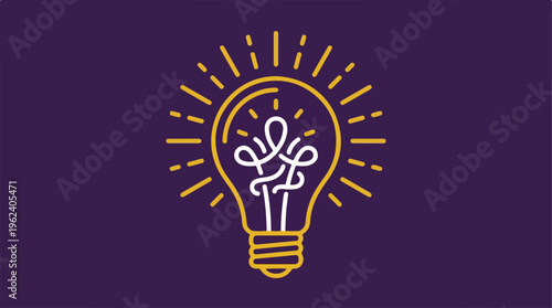 Creative Lightbulb Illustration - Idea, Innovation, and Inspiration Concept.