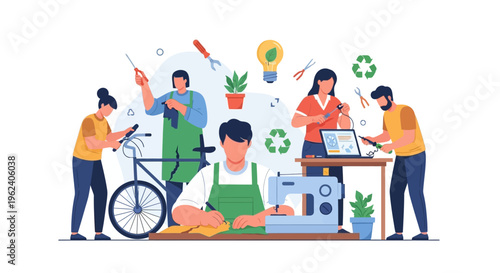 Circular Economy and Repair Culture: People Repairing, Reusing, and Crafting for Sustainability