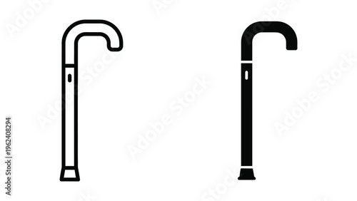 Comparison of traditional and modern walking canes with ergonomic handles.