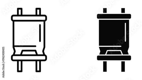 Comparison of a standard and a filled electrical plug illustration