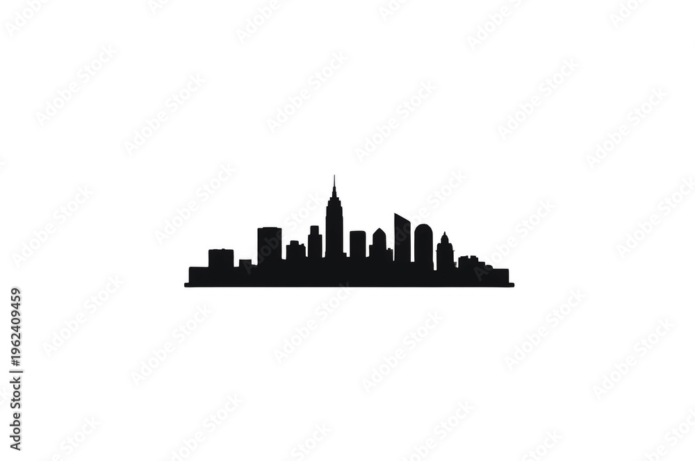 Fototapeta premium New york city manhattan skyline creating urban silhouette