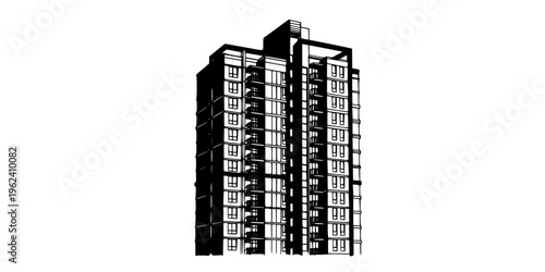 Apartment Building Silhouette