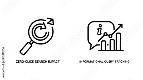 Zero-click search & informational query tracking icons