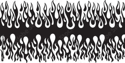 abstract pattern of drops and fire