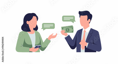 Business people discussing money and finance.