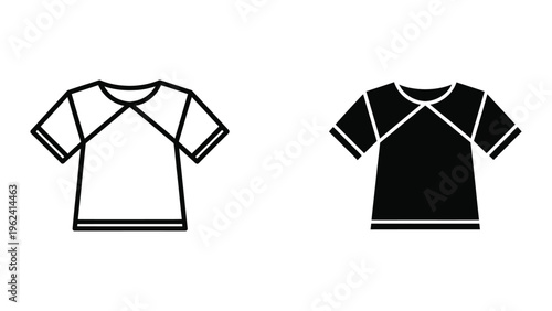 Comparison of a plain t-shirt and a black t-shirt with white accents