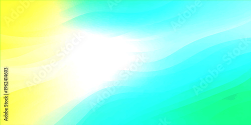 Abstract colorful background with soft waves of blue sea water and bright summer sun light creating a blurred ocean nature pattern wallpaper design