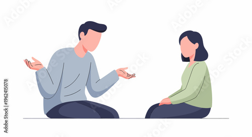 Couple Discussing Relationship Problems.