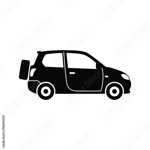 Vector cartoon illustration of a car