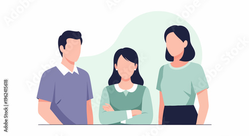 Diverse Group of People Standing Together.