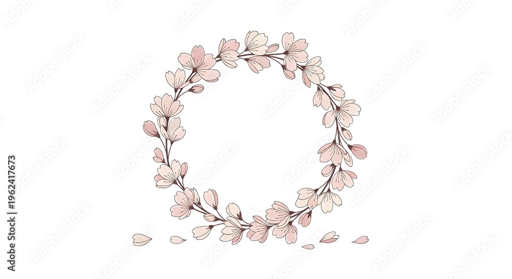 Obraz premium frame of pink flowers