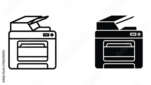 Comparison of a standard printer and a multifunction printer with scanning capabilities