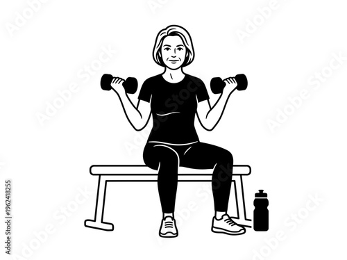 Woman mixing protein smoothie in kitchen after workout