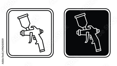 Comparison of spray gun icons on different background styles