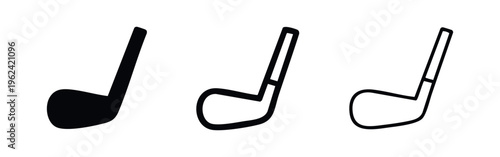Golf Club Icon Variations - Sport and Leisure Equipment Symbols