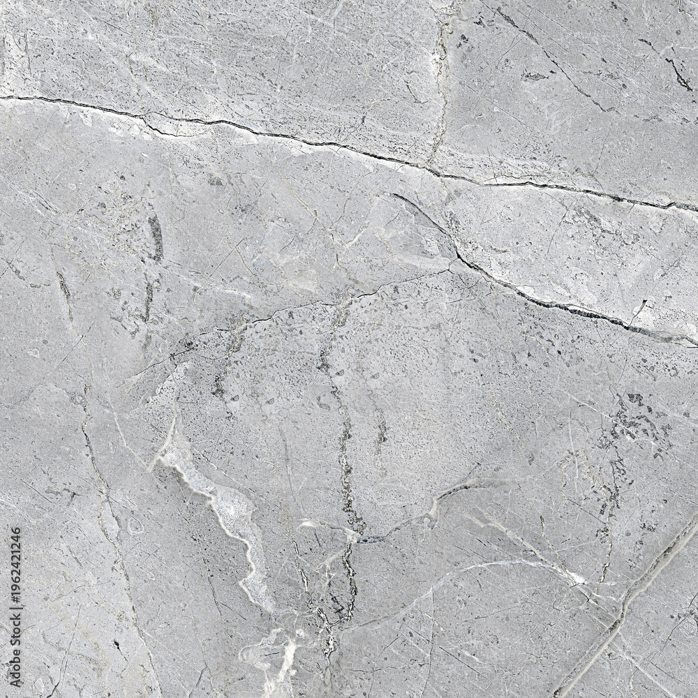 Obraz premium Luxury Grey Marble Texture Background with Natural White Veins, Premium Stone Surface for Kitchen Countertop, Floor Tiles and Interior Wall Cladding