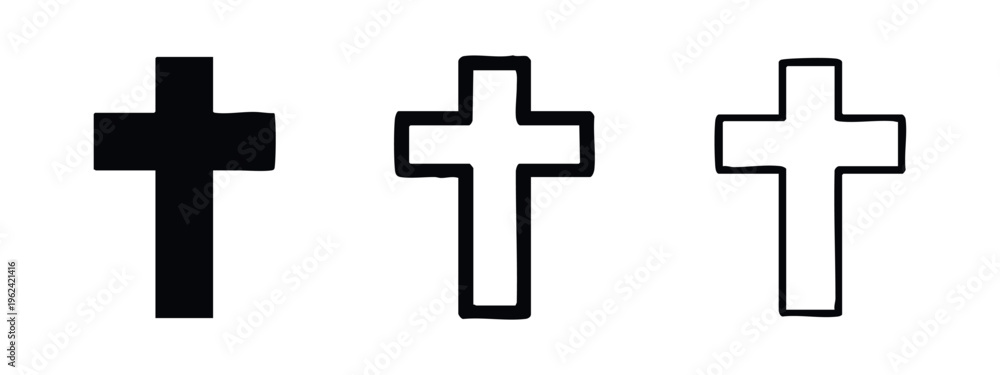 Fototapeta premium Christian Cross Symbol Icon for Faith and Religious Themes