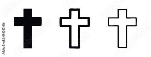 Christian Cross Symbol Icon for Faith and Religious Themes