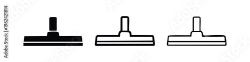Vacuum Cleaner Nozzle or Mop Head Icon Set