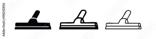 Vacuum Cleaner Head or Floor Tool Icon Set - Cleaning Appliance Symbol