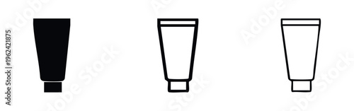 Product Tube Icon Set for Cosmetics, Gels, or Creams