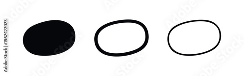 Potato Icons Set. Minimal Root Vegetable Symbols for Food, Cooking Ingredients, and Farm Produce Designs.