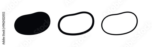 Tuber or Root Icons Set. Minimal Vegetable Symbols for Food, Agriculture, and Healthy Ingredient Designs.