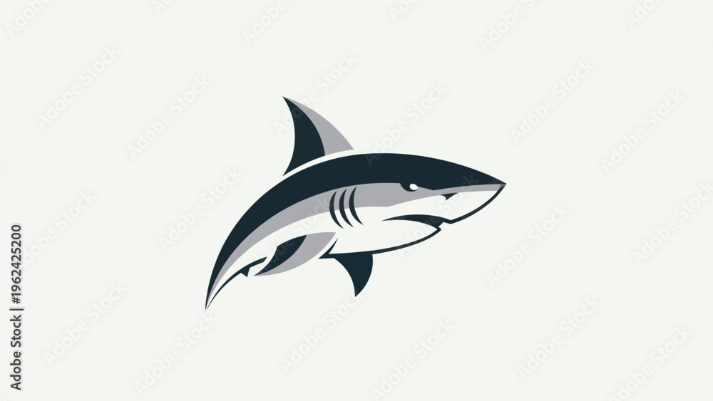Obraz premium Shark illustration in dynamic pose