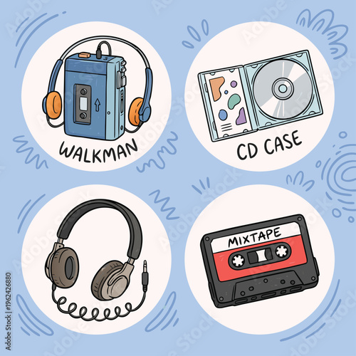 Retro Audio Devices Collection.