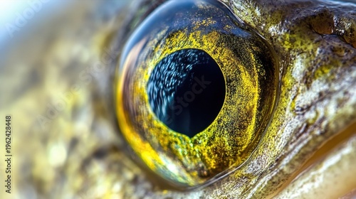 Intense Reptilian Eye Stare Macro Detailed Yellow Scales Observation Wildlife