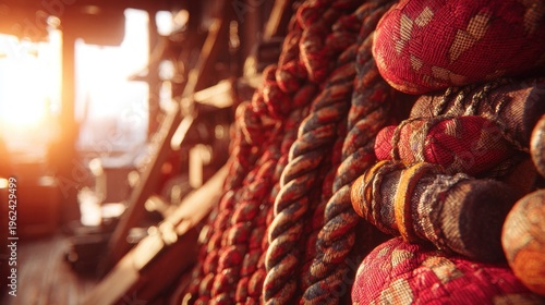 Rope and Textiles Offer Warmth and Texture on Vintage Vessel